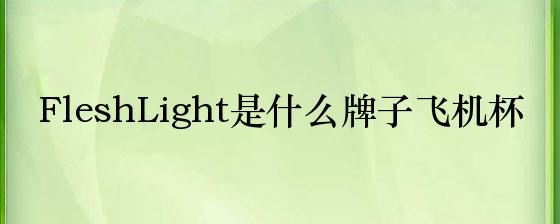 41 编辑:用户5271686350 飞机杯 fleshlight 【导读】:美国fleshlight